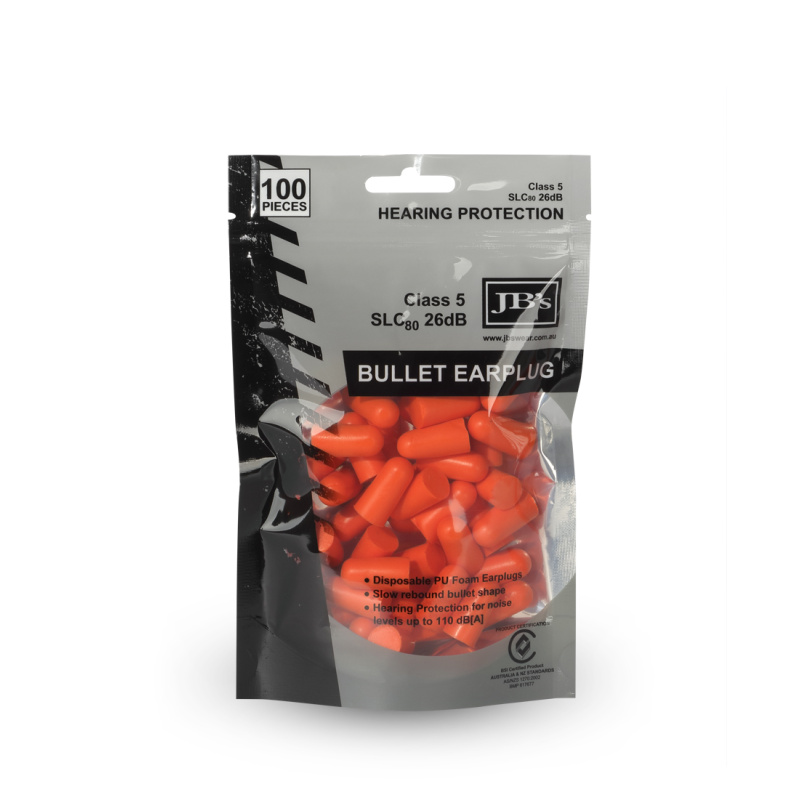 JB's Bullet Shaped Earplug (100 pieces)
