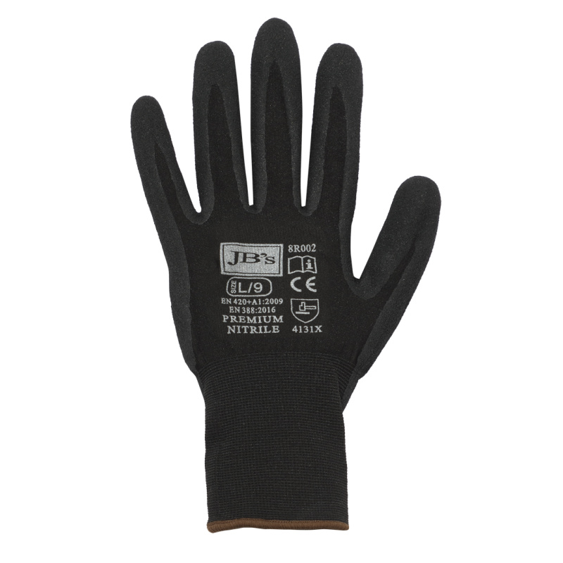 JB's Premium Black Nitrile Breathable Glove (12 pack)