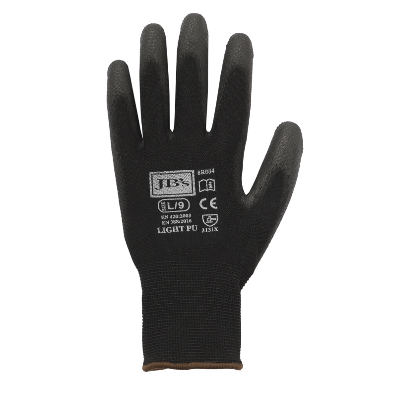 JB's Black Light PU Breathable Glove (12 pack)