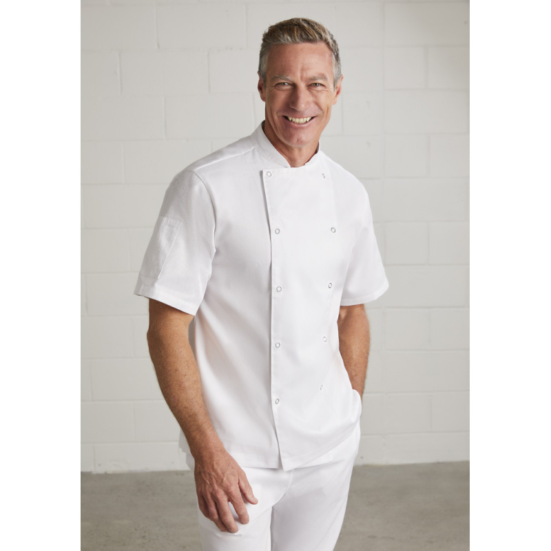 Mens Zest Short Sleeve Chef Jacket