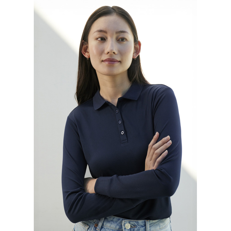 Womens Action Long Sleeve Polo