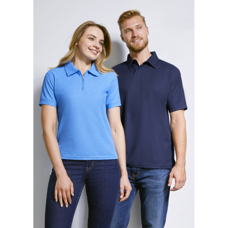 Mens Micro Waffle Short Sleeve Polo