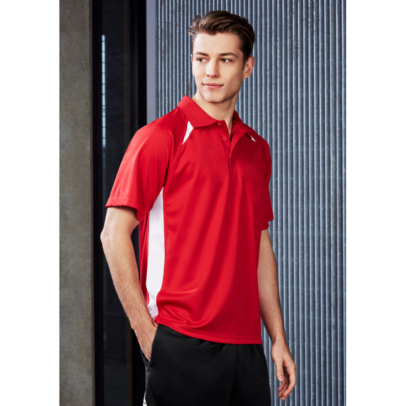 Mens Splice Short Sleeve Polo