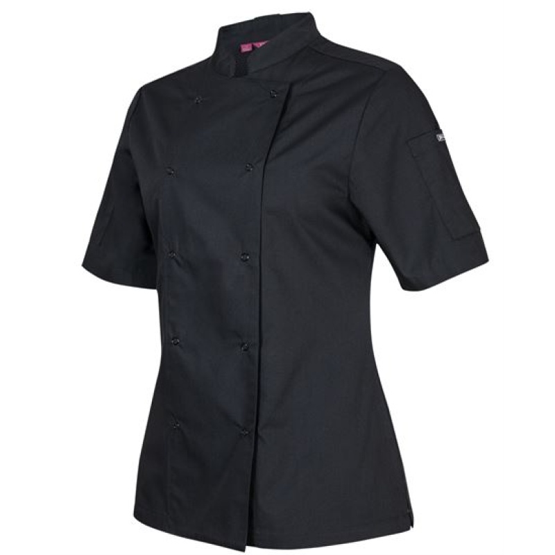 JB's Ladies S/S Snap Button Chef Jacket