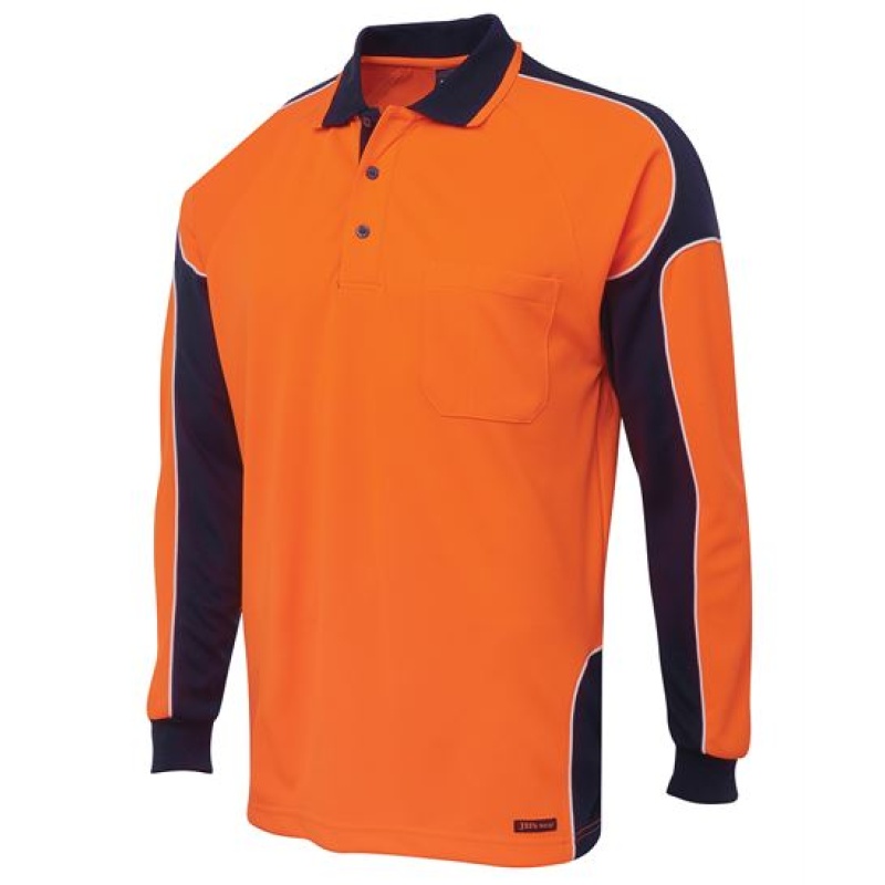 JB's Hi Vis L/S Arm Panel Polo