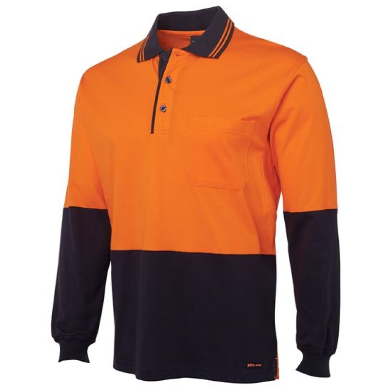 JB's Hi Vis L/S Cotton Polo