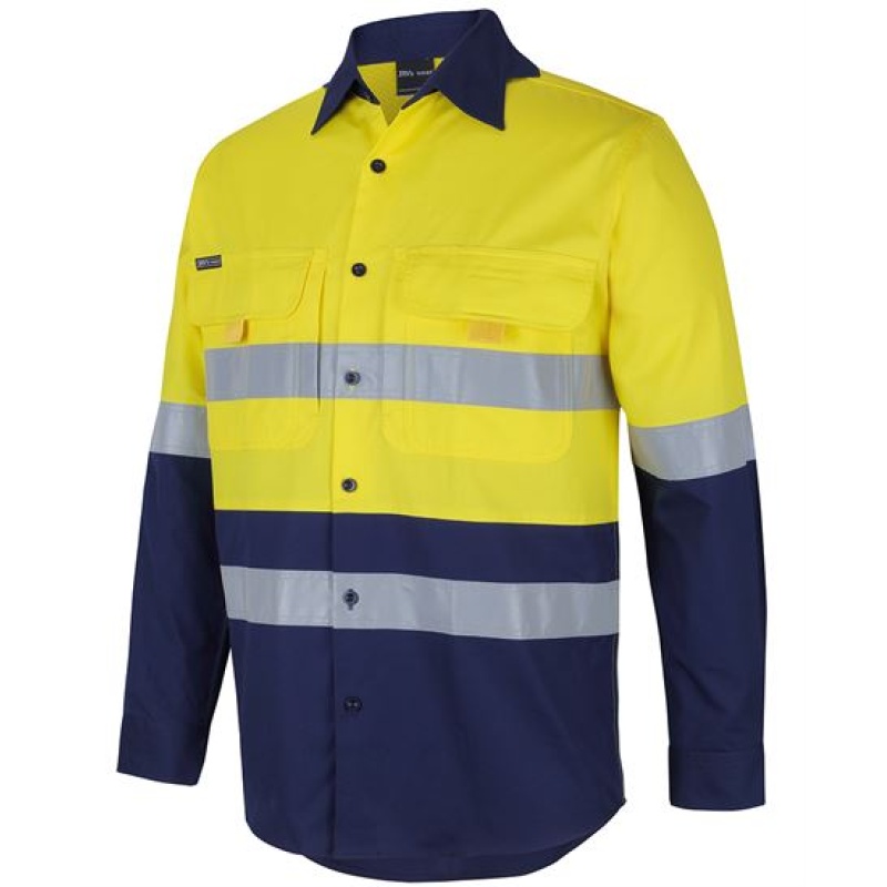 JB's Hi Vis (D+N) Ripstop L/S Fishing Shirt