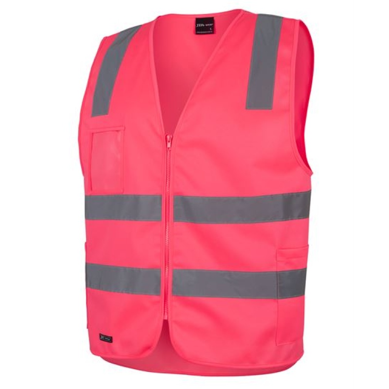 JB's Hi Vis (D+N) Zip Safety Vest