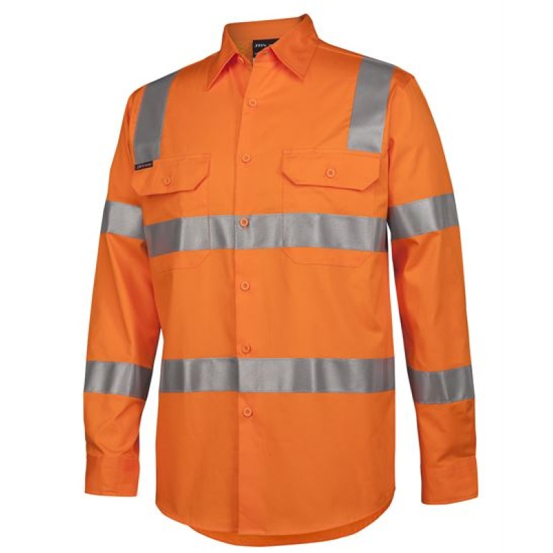 JB's Hi Vis (D+N) L/S 150g AUST. Rail Work Shirt