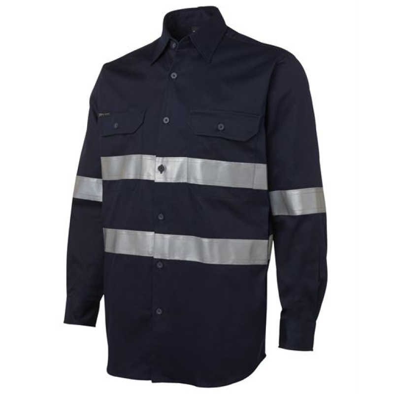JB's L/S 190G Work Shirt With Reflective Tape