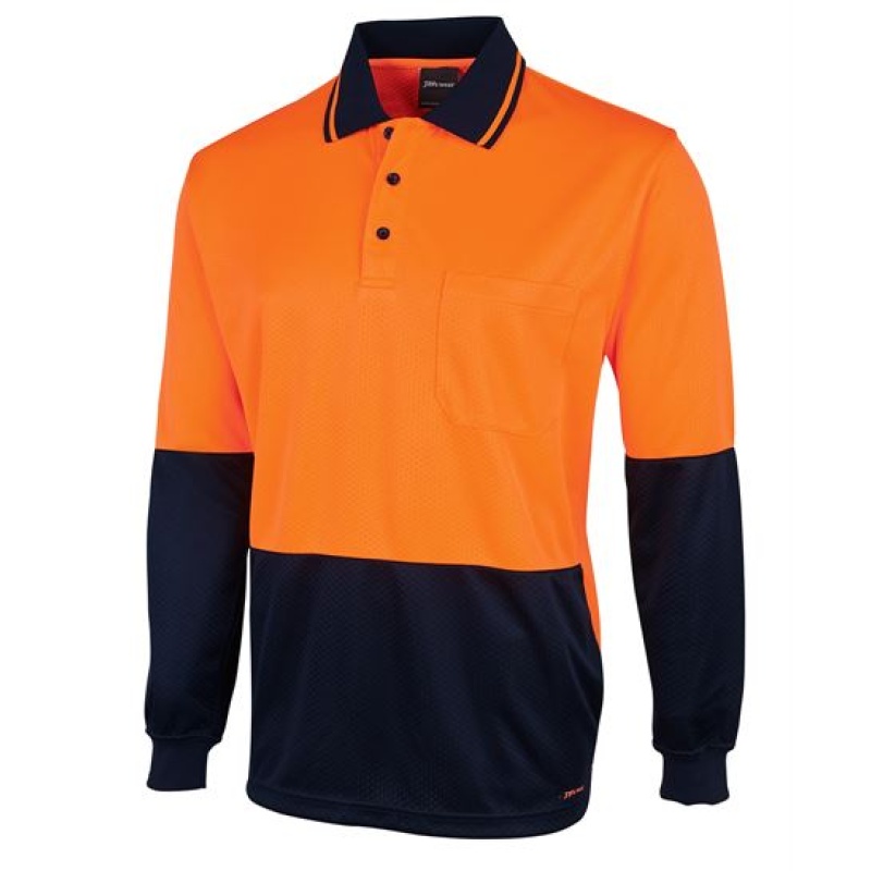 JB's Hi Vis L/S Jacquard Polo