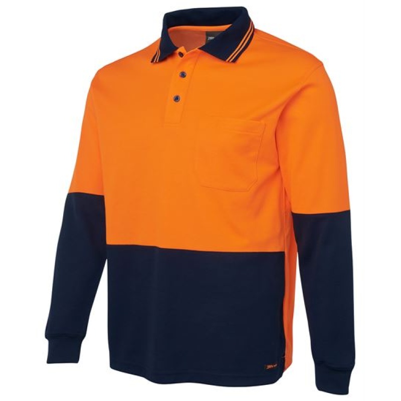 JB's Hi Vis L/S Cotton Back Polo
