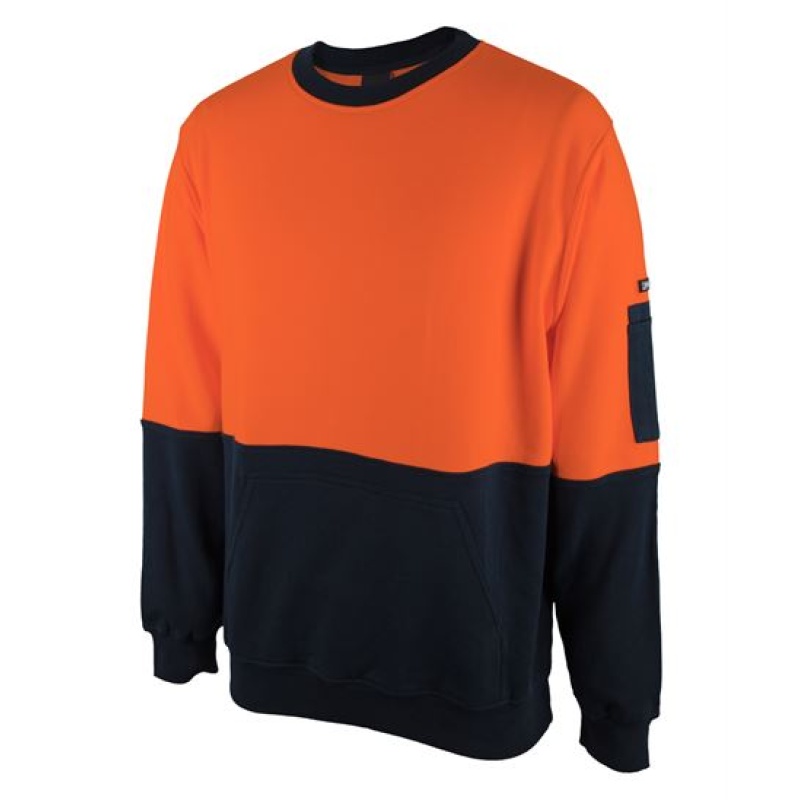 JB's Hi Vis 310 Cotton Crew Neck Fleece
