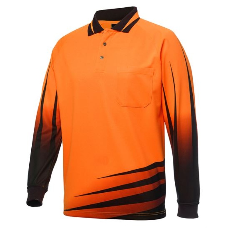 JB's Hi Vis L/S Rippa Sub Polo