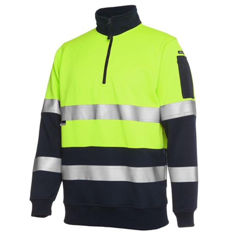 JB's Hi Vis (D+N) 1/2 Zip Fleecy Sweat