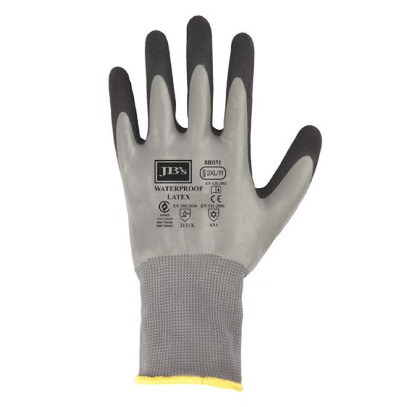 JB's Waterproof Double Latex Coated Glove (5 pack)
